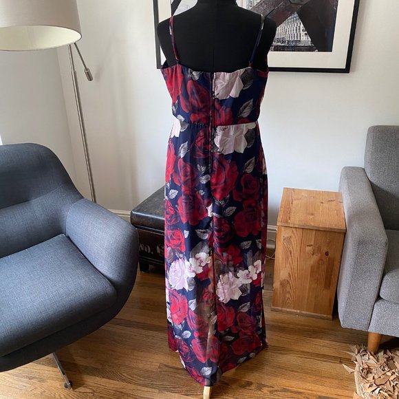 David’s Bridal Wedding Guest Dress City Triangles floral, High low, stra… - Picture 5 of 8